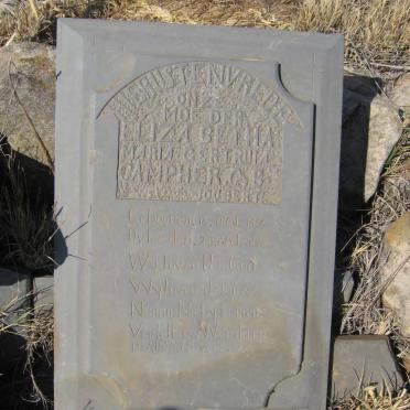 CAMPHER Eliza Betha Maria Gertruia nee JOUBERT 1836-1898