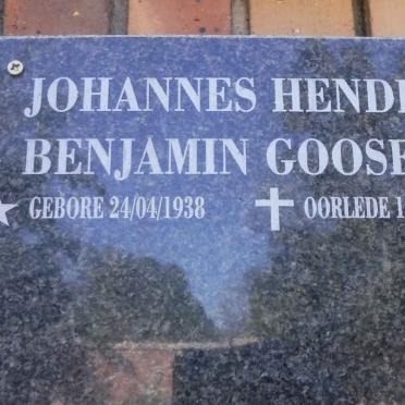 GOOSEN Johannes Hendrik Benjamin 1938-2017