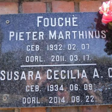 FOUCHE Pieter Marthinus 1931-2011 &amp; Susara Cecilia A.C. 1934-2014