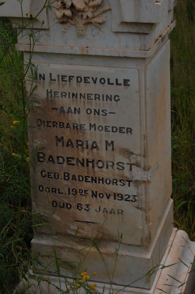 BADENHORST Maria M. nee BADENHORST -1923