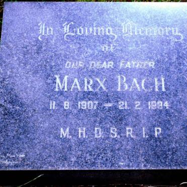 BACH Marx 1907-19?4
