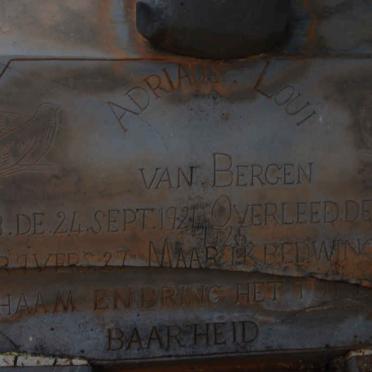 BERGEN Adria?? Loui, van 1921-1925