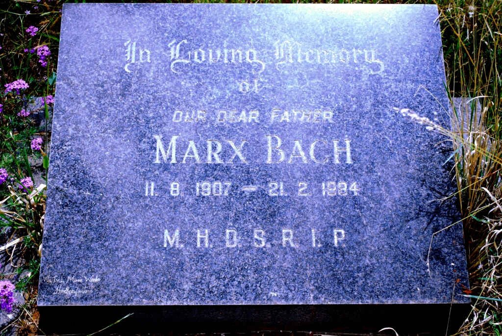 BACH Marx 1907-19?4