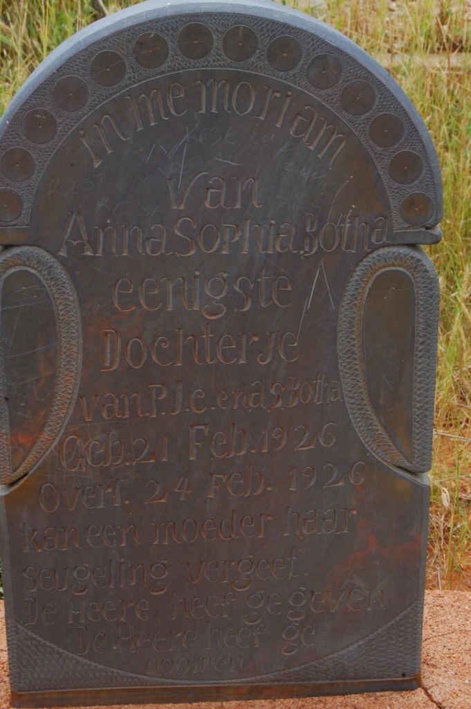 BOTHA Anna Sophia 1926-1926