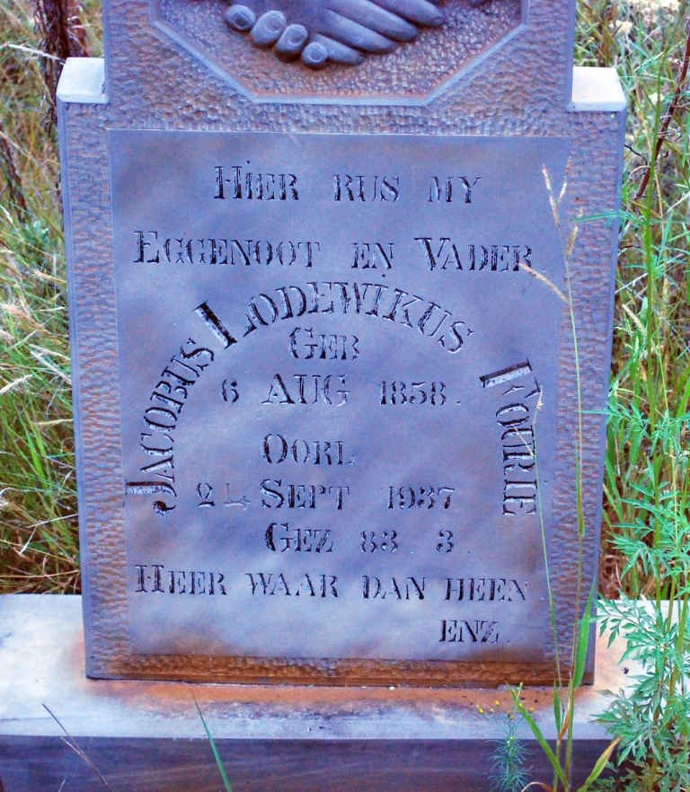 FOURIE Jacobus Lodewikus 1858-1937