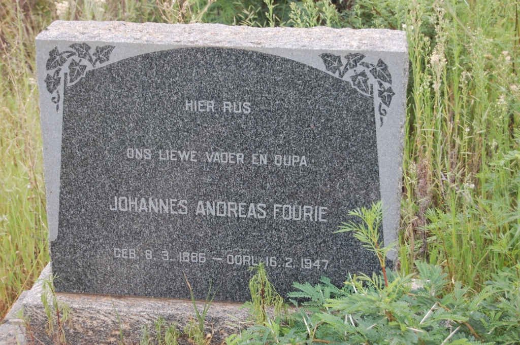 FOURIE Johannes Andreas 1886-1947