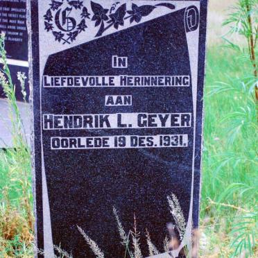 GEYER Hendrik L. -1931