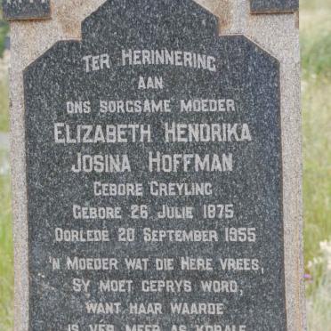 HOFFMAN Elizabeth Hendrika Josina nee GREYLING 1875-1955