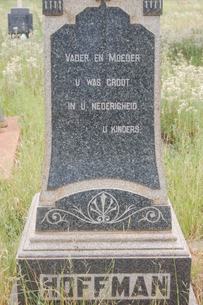 HOFFMAN Jacobus Johannes 1872-1948 - Elizabeth Hendrika Josina GREYLING 1875-1955