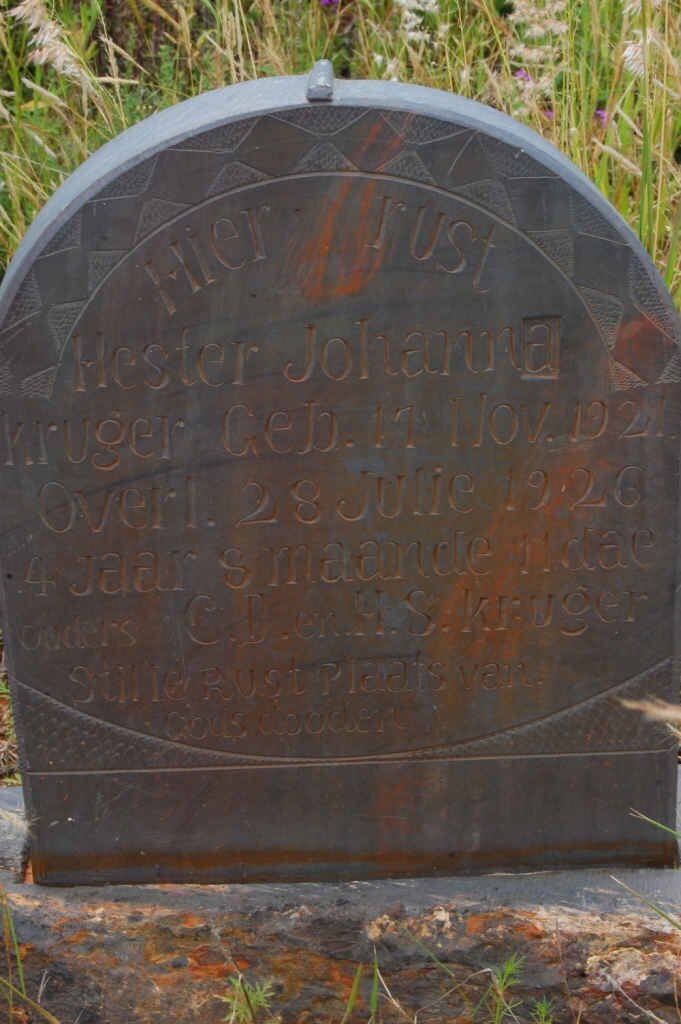KRUGER Hester Johanna 1921-1926