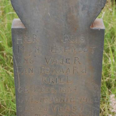 KRIEL Jan Eckaard 1857-1943