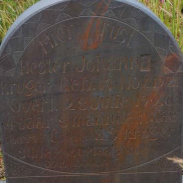 KRUGER Hester Johanna 1921-1926