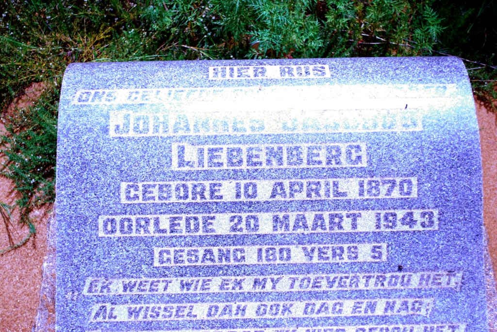 LIEBENBERG Johannes Jacobus 1870-1943