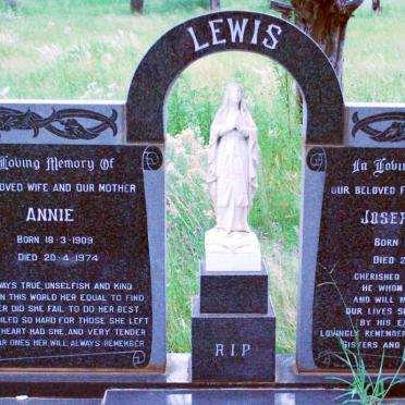 LEWIS Joseph John 1907-1982 &amp; Annie 1909-1974