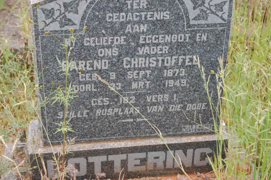 LOTTERING Barend Christoffel 1873-1949