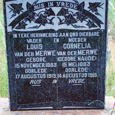 MERWE Louis, van der 1883-1919 &amp; Cornelia NAUDE 1883-1919