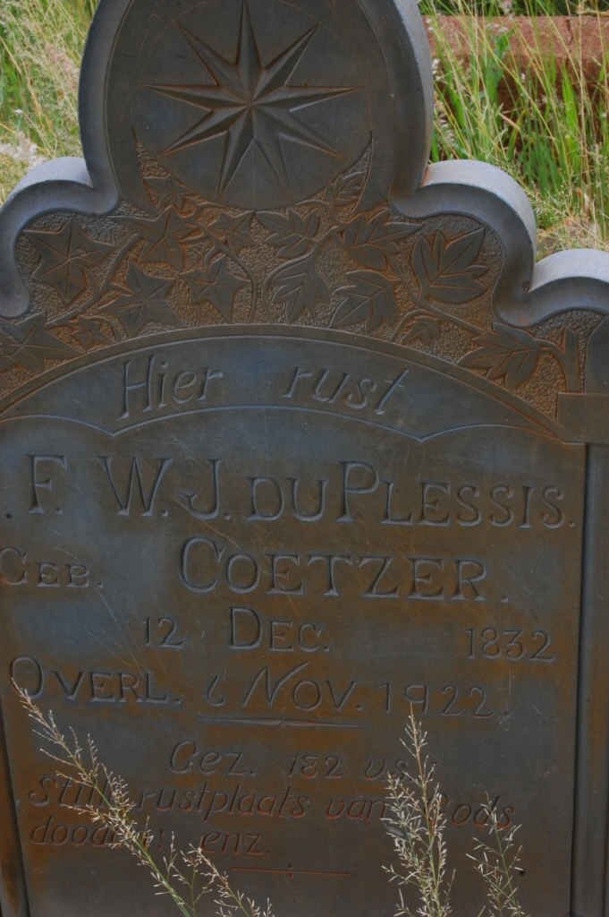 PLESSIS F.W.J., du nee COETZER 1832-1922
