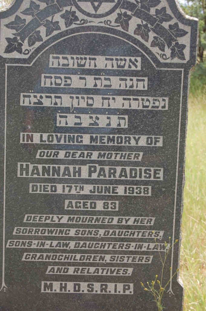 PARADISE Hannah -1938