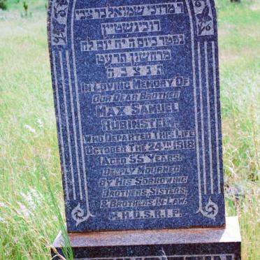 RUBINSTEIN Max Samuel -1918