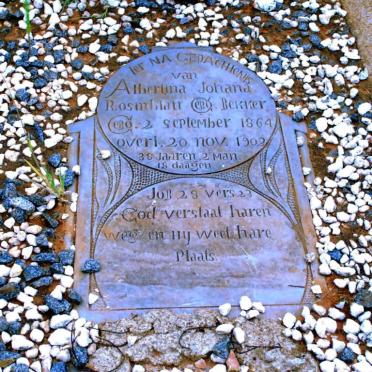 ROSINBLATT Albertina Johana nee BEKKER 1864-1902
