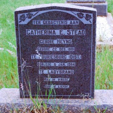 STEAD Catherina E. nee HEYNS