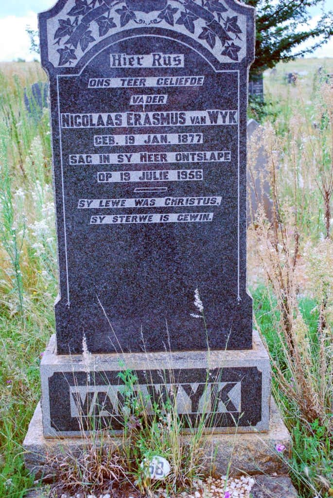 WYK Nicolaas Erasmus, van 1877-1956