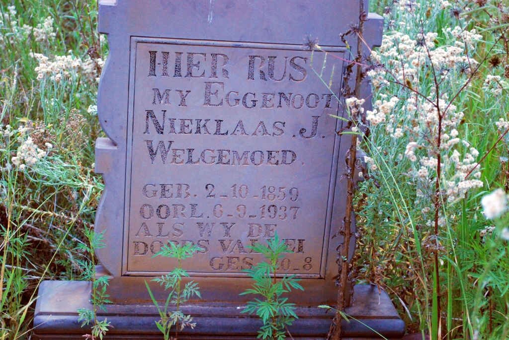 WELGEMOED Nieklaas J. 1859-1937