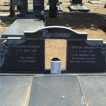ROSSOUW Pieter Johannes 1917-1993 &amp; Johanna Etrezia 1920-