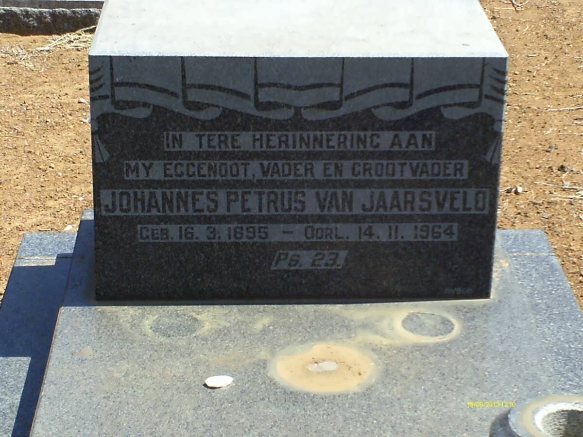 JAARSVELD Johannes Petrus, van 1895-1964