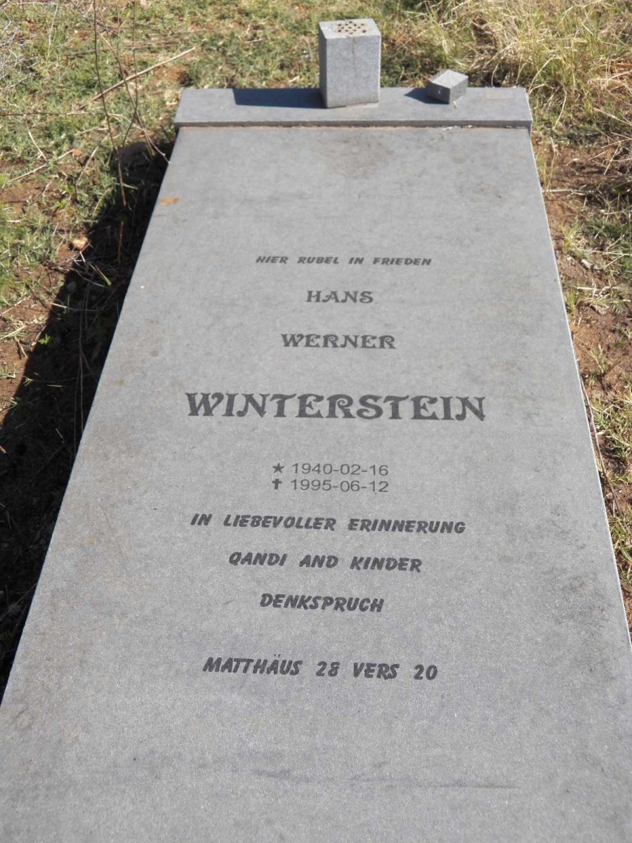 WINTERSTEIN Hans Werner 1940-1995