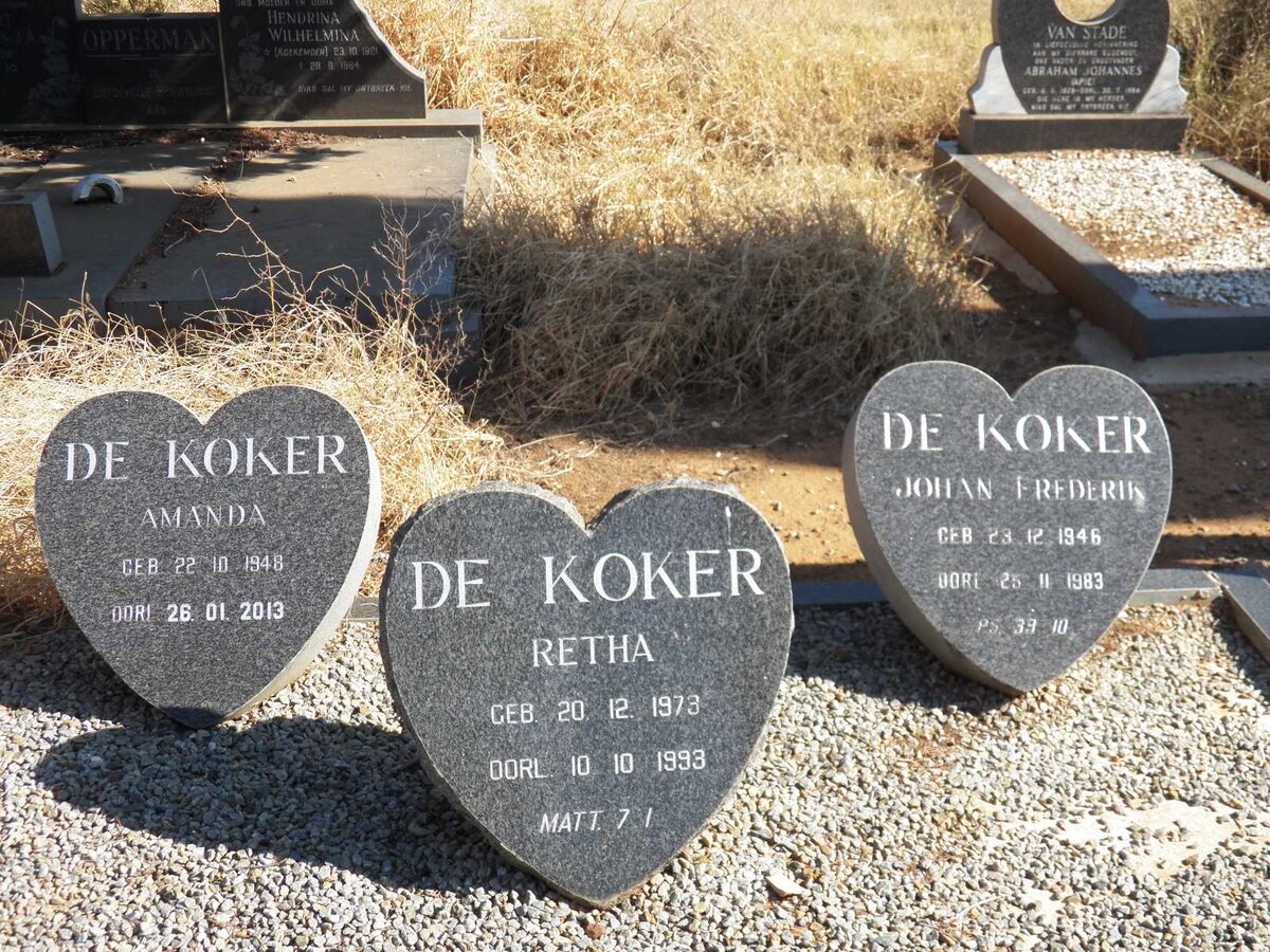 KOKER Johan Frederik, de 1946-1983 & Amanda 1948-2013 :: DE KOKER Retha 1973-1993