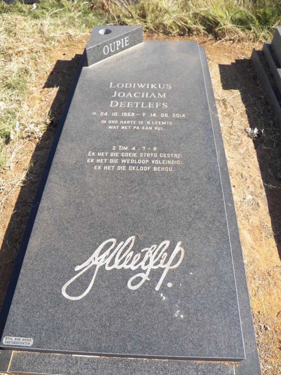 DEETLEFS Lodiwikus Joacham 1958-2014