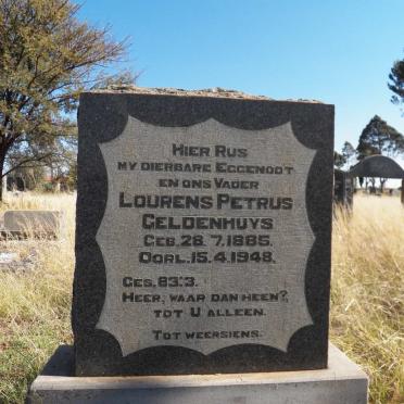 GELDENHUYS Lourens Petrus 1885-1948 