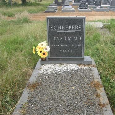 SCHEEPERS M.M. nee VAN NIEKERK 1930-1984