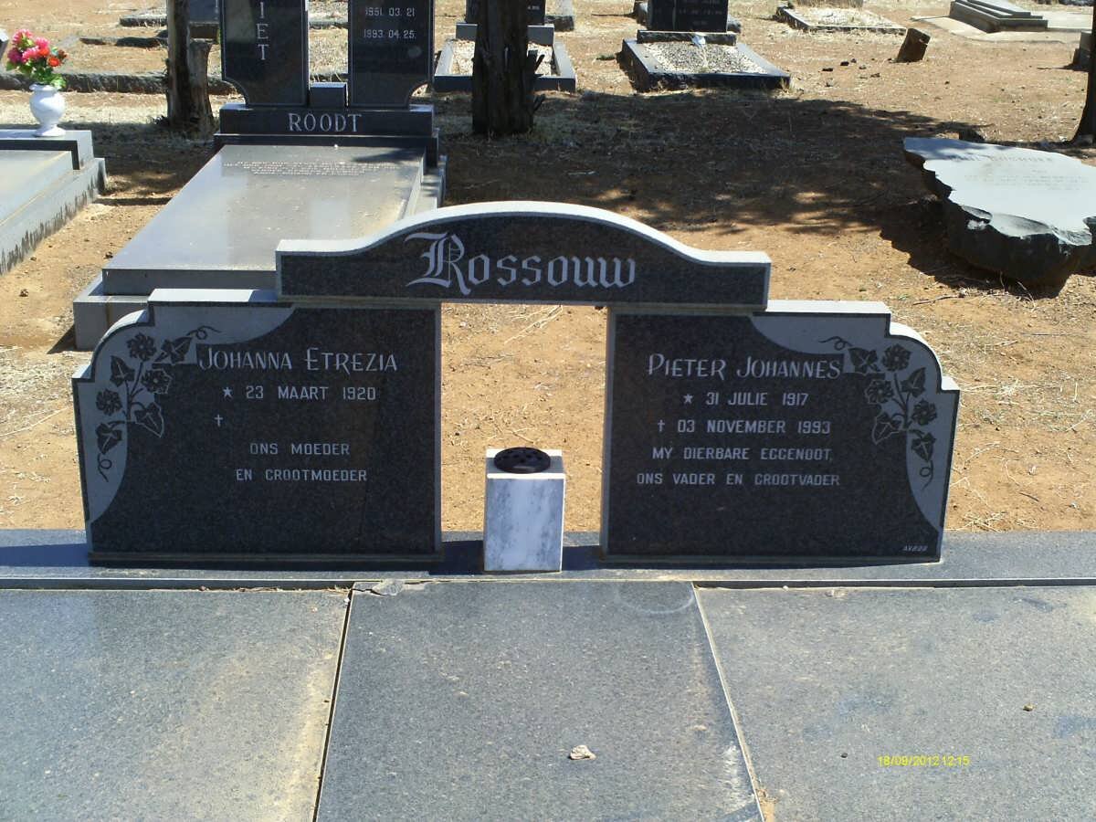 ROSSOUW Pieter Johannes 1917-1993 &amp; Johanna Etrezia 1920-