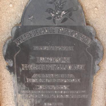 KRITZINGER Gerhardus Cornelius 1875-1901