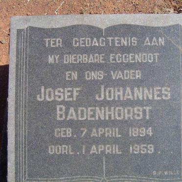 BADENHORST Josef Johannes 1894-1959
