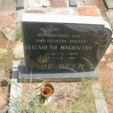 BEER Elizabeth Magdalena, de 1929-1981
