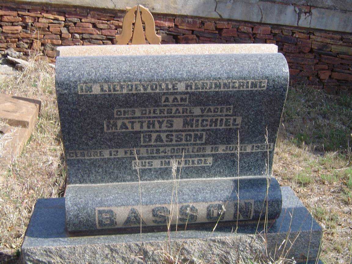 BASSON Matthys Michiel 1884-1958