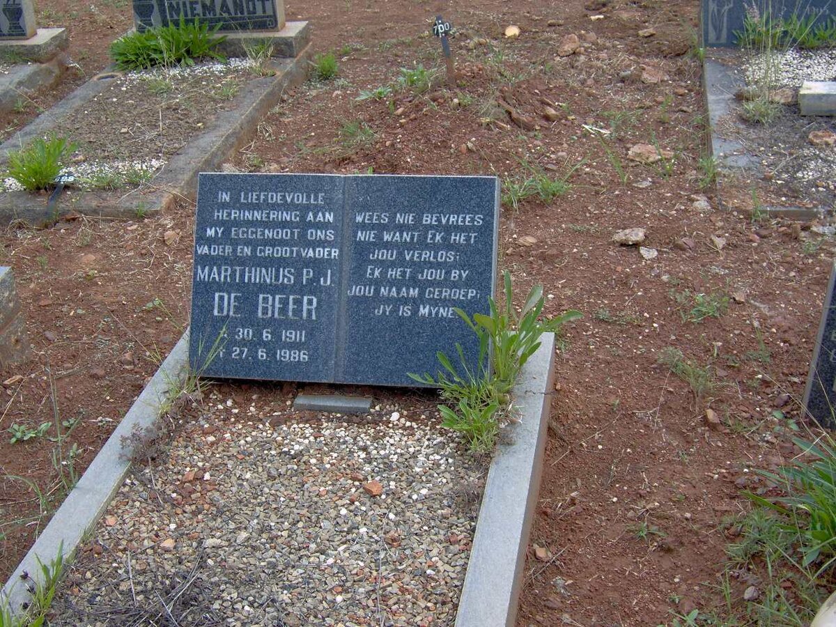 BEER Marthinus P.J., de 1911-1986