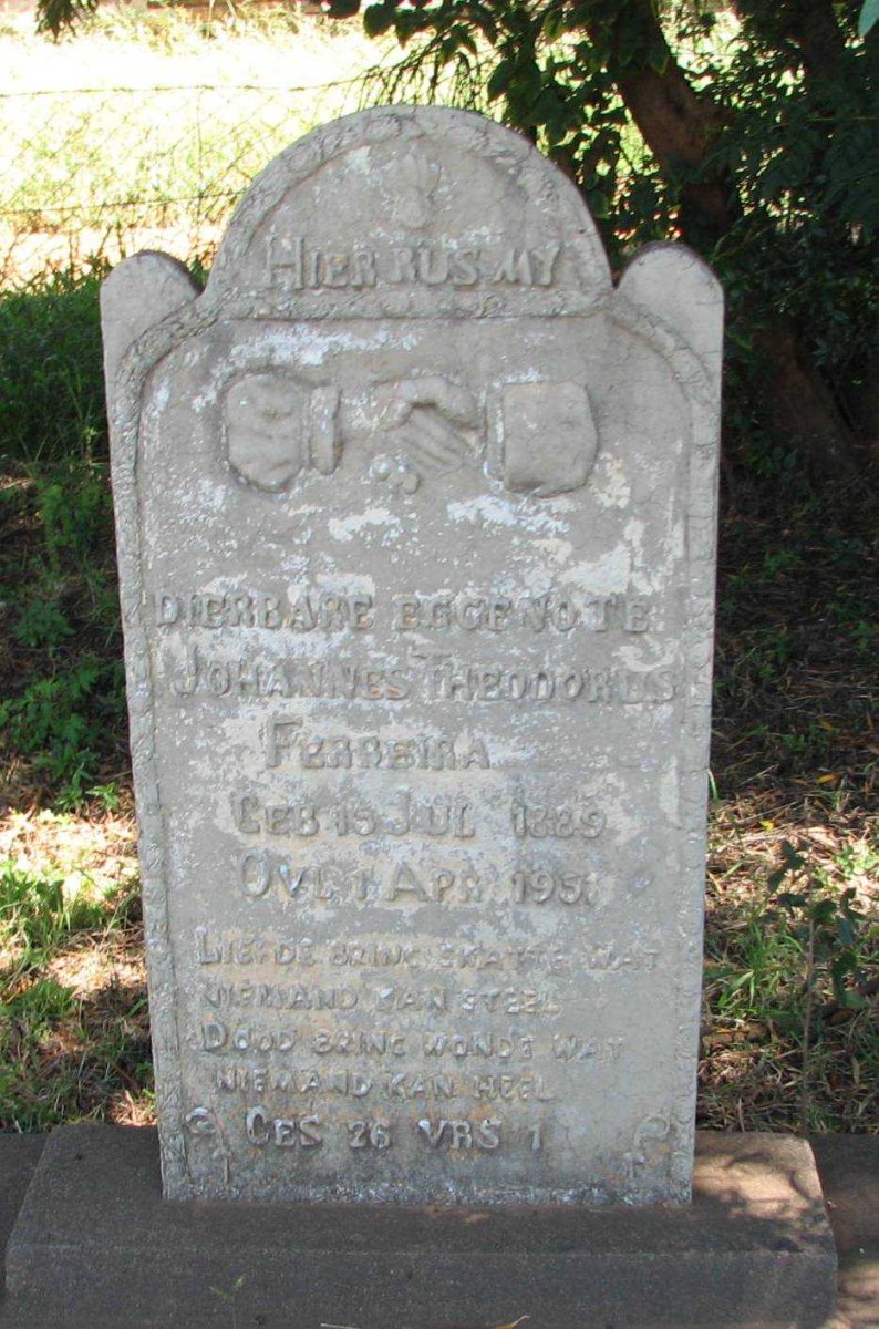 FERREIRA Johannes Theodorus 1889-1951