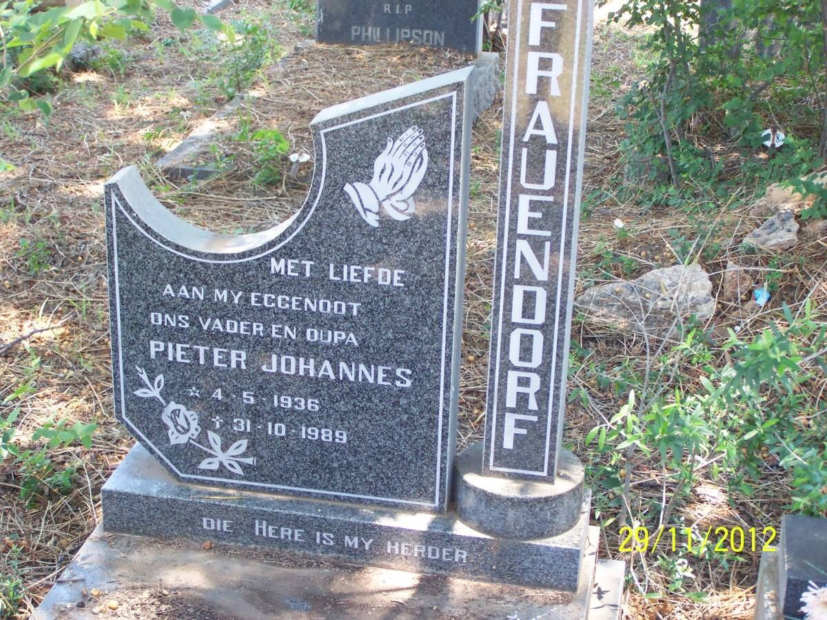 FRAUENDORF Pieter Johannes 1936-1989