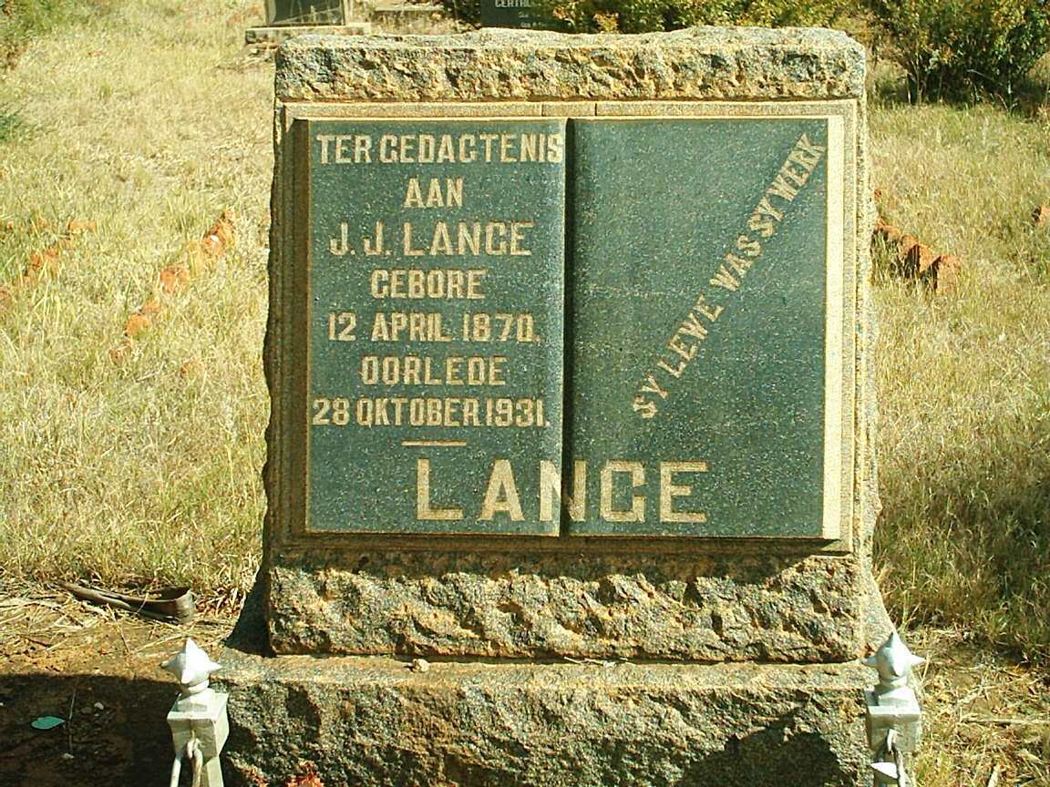 LANGE J.J. 1870-1931