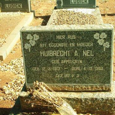 NEL Huibrecht A. nee APPELGRYN 1917-1960