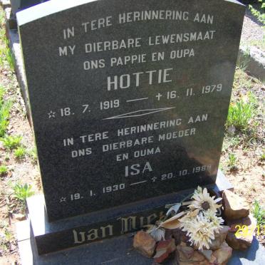 NIEKERK Hottie, van 1919-1979 &amp; Isa 1930-1989