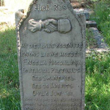 PRETORIUS Engela Magdalena Gertruida nee SWANEPOEL 1875-1958