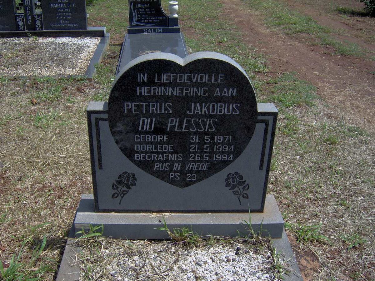 PLESSIS Petrus Jakobus, du 1971-1994