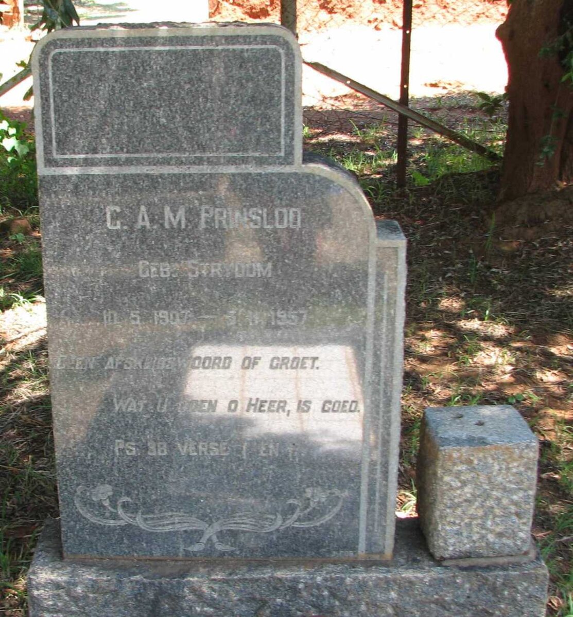 PRINSLOO G.A.M. nee STRYDOM 1907-1957