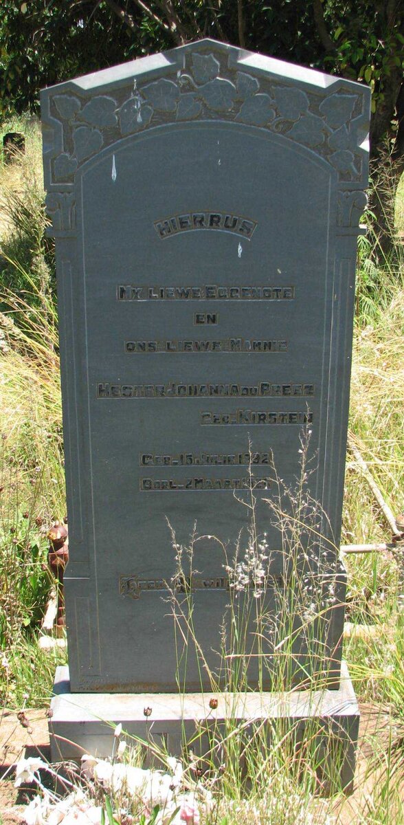 PREEZ Hester Johanna, du nee KIRSTEIN 1892-?