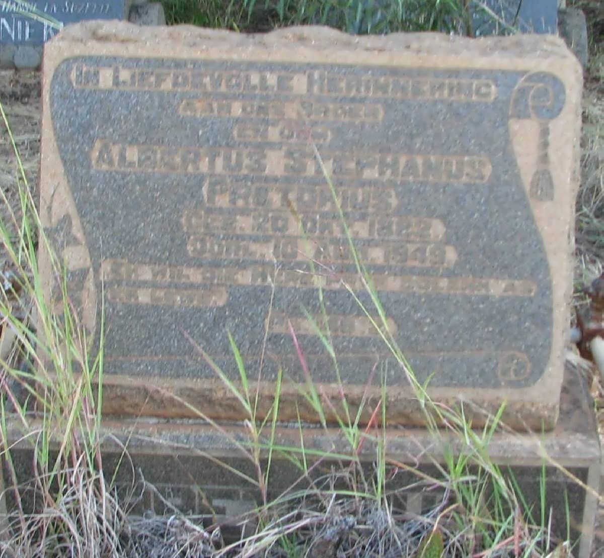 PRETORIUS Albertus Stephanus 1882-1949  